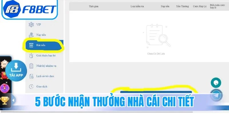 5 bước nhận thưởng nhà cái chi tiết
