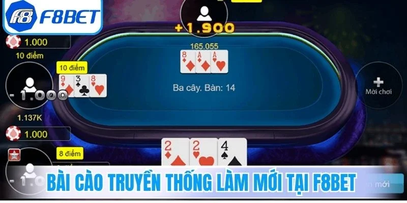 Bài Cào F8bet - Đỉnh Cao Giải Trí Cùng Tỷ Lệ Thưởng Lớn 2 Bài Cào truyền thống được làm mới tại F8bet