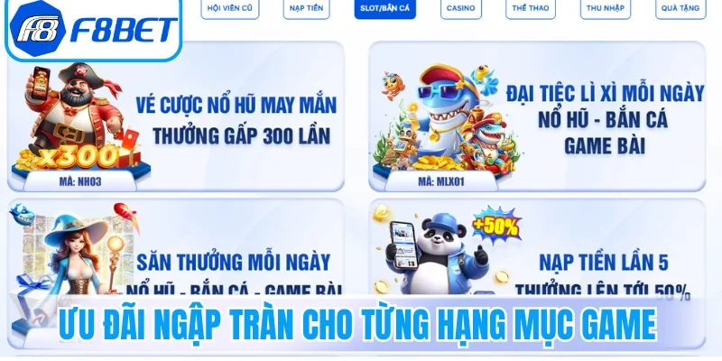 Chuỗi ưu đãi ngập tràn cho từng hạng mục game