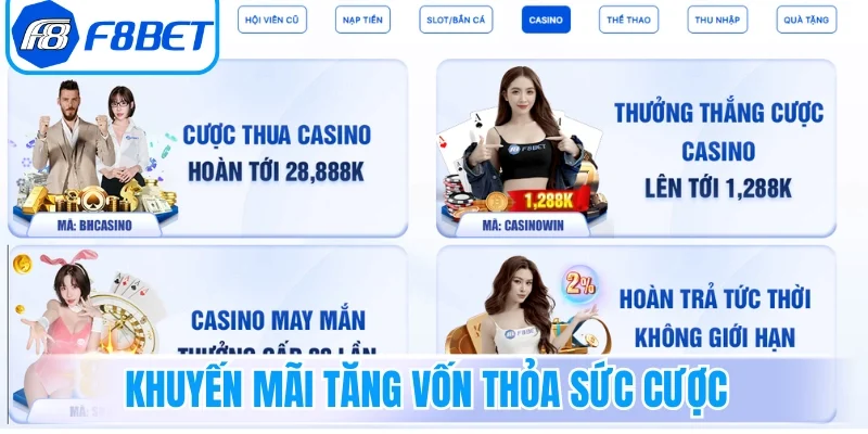Khuyến mãi tưng bừng tăng vốn thỏa sức cược