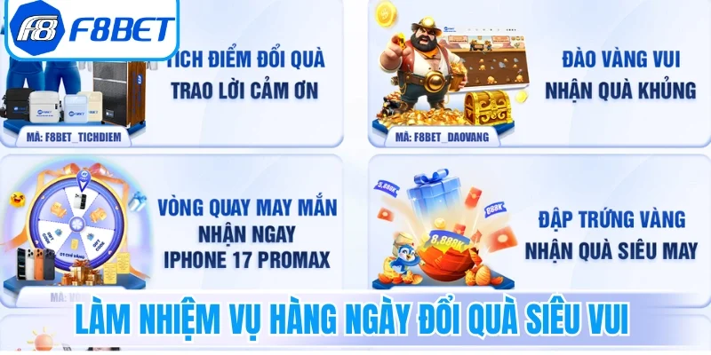 Làm nhiệm vụ hàng ngày đổi quà siêu vui