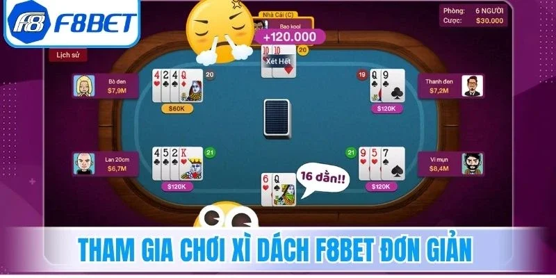 Xì Dách Online F8bet - Bí Quyết Chiến Thắng Dễ Dàng 6 Quy trình tham gia chơi Xì Dách F8bet đơn giản